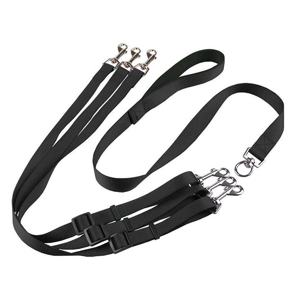 Набор поводков для собак с тройной головкой и регулируемым нейлоновым поводком от одного до трех