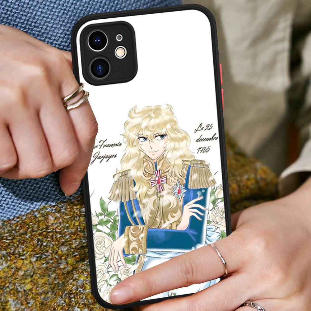 Чехол для телефона Роза В-Версаль Леди Оскар Для IPhone 13 12 X XS MAX Pro Max 16 15 11 14 Pro Max Ударопрочный Матовый Чехол