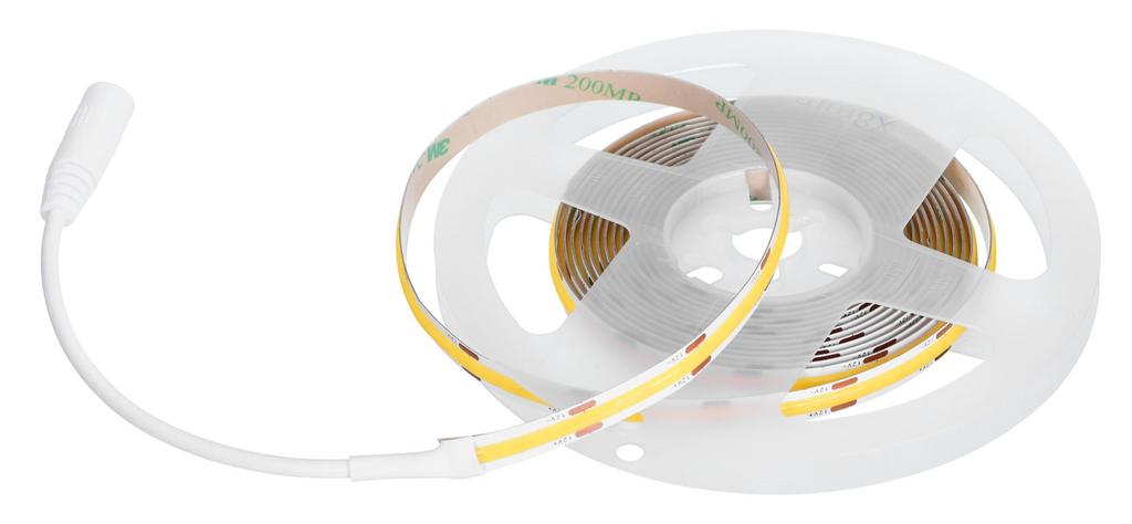 3M Cob Led Strip With Power Supply, Warm Color Ip20
