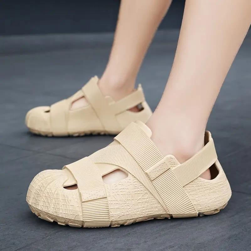 Fashion With Platform Male Shoe Couples Height Ultralight Hole Shoes Summer Sale Stylish Luxury 2025 Original Barefoot H 39 Men's Sandal