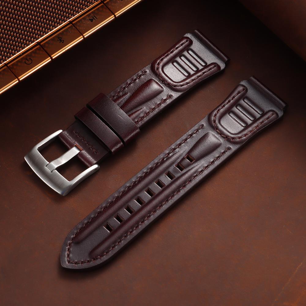 Vintage Oil Wax Cowhide Strap 18mm 20mm 22mm 24mm Genuine Leather Watch Band for Omega for Panerai for Seiko Retro Bracelet Belt