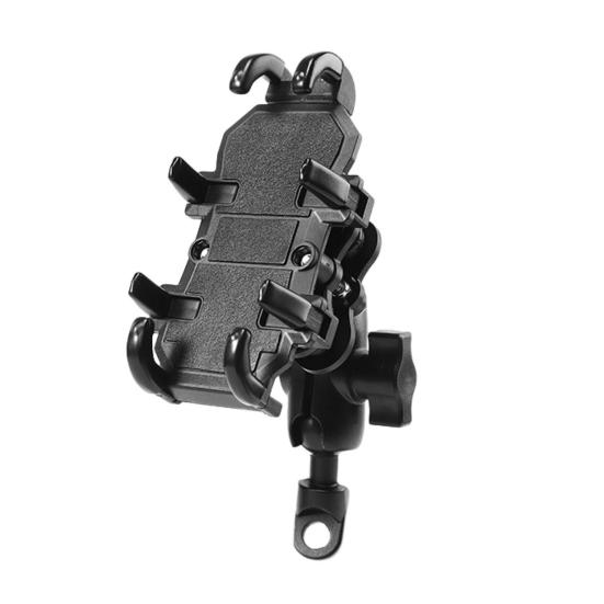 Motorcycle Phone Holder Adjustable Shock Absorption One Hand Operation Universal Bicycle Handlebar GPS Phone Holder Bicycle Supplies