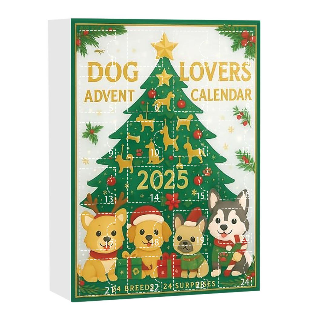 Christmas Dog Lover Advent Calendar With Acrylic Tree Ornaments For Holiday Celebration