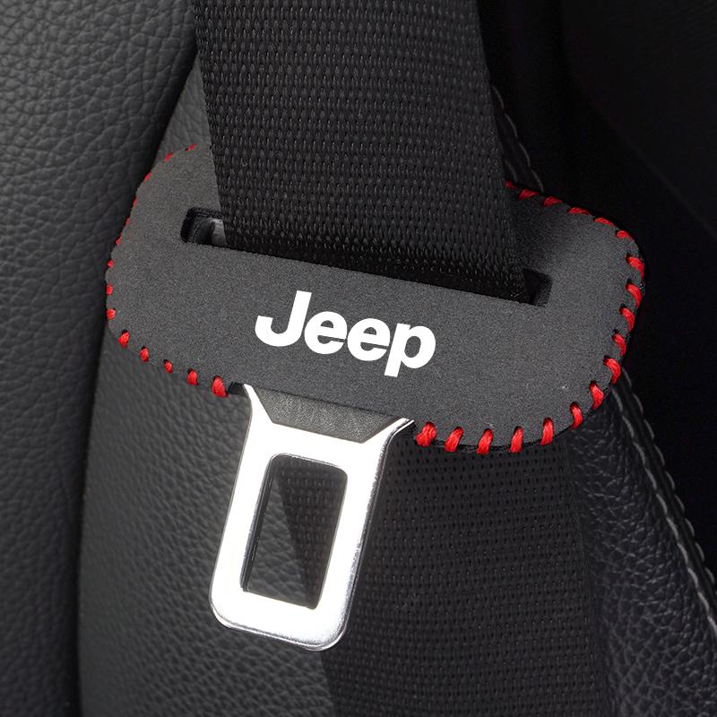 ALG4 Крышка Пряжки Ремень Безопасности Сиденья с Логотипом Автомобиля Jeep Аксессуары для Интерьера Для Jeep Renegade Wrangler JL JK Patriot Willys Liberty Rubicon