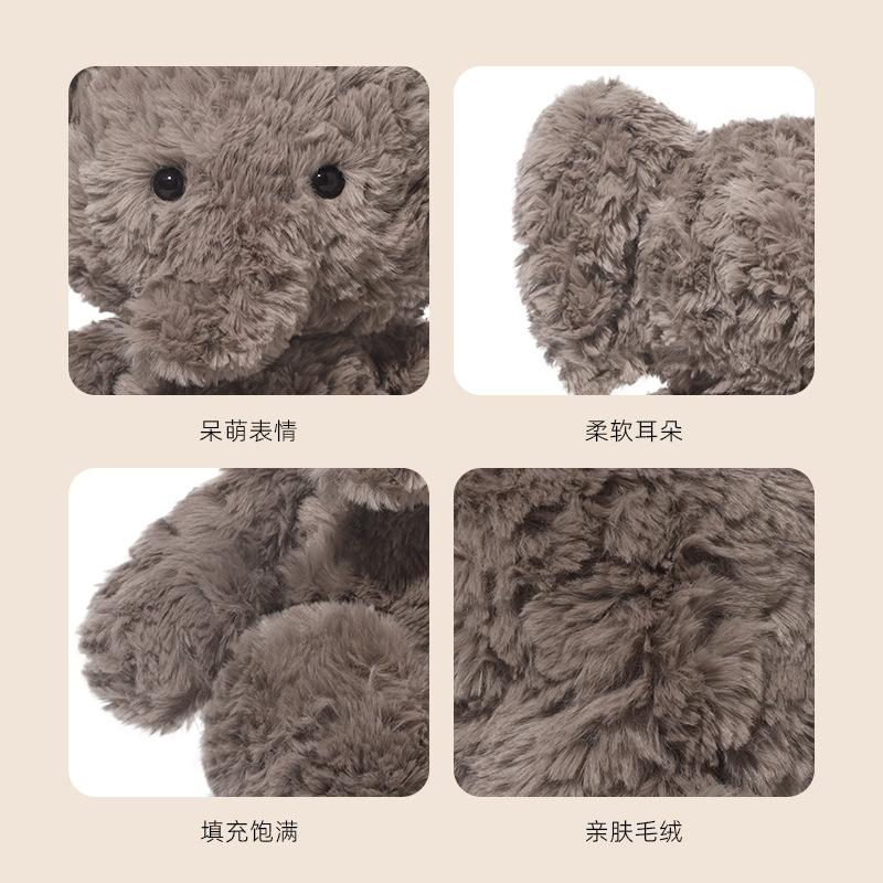 Ultra-Soft Soufflé Elephant Plush – Stuffed Animal Hugging Pillow, Adorable Comfort Toy, Perfect Christmas Present