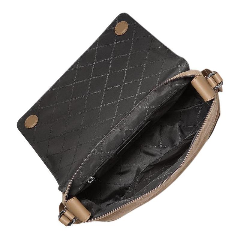 MICHAEL KORS DAKOTA brand logo cowhide crossbody shoulder bag small size men's brown