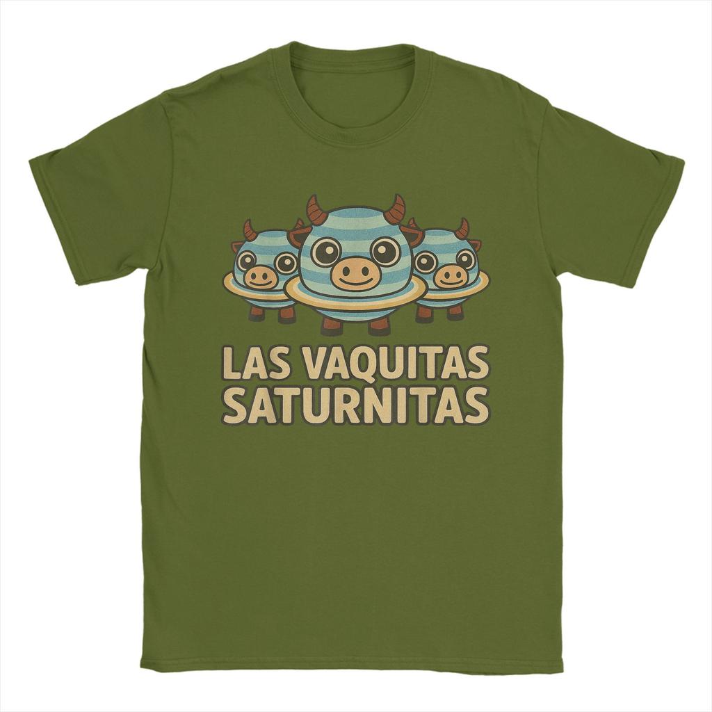 Повседневная футболка Летняя Las Vaquitas Saturnitas Смешная Итальянская Детская Футболка-мем Футболка для мужчин с коротким рукавом