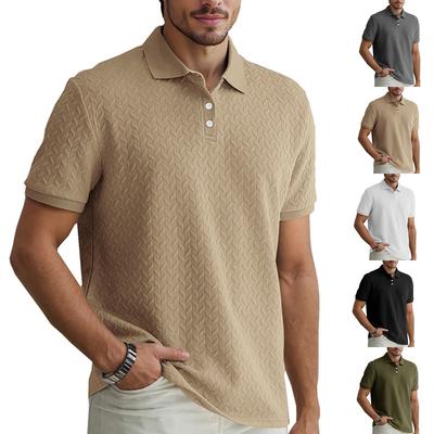 Мужская летняя однотонная рубашка с коротким рукавом на пуговицах, мужская повседневная модная рубашка