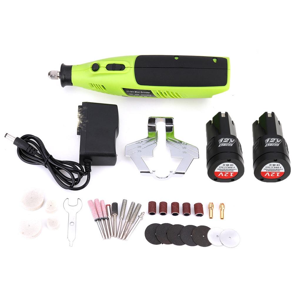 Мини беспроводная электрическая шлифовальная машина 20000 об/мин Набор для заточки цепной пилы Шлифовальная машина Перезаряжаемый инструмент для резьбы, обрезки и полировки 27,3*5 см