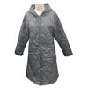 Long Quilted Puffer Jacket for Women Casual Lightweight Zip Up Hooded Coat Winter Knee Length Padded Outerwear