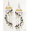 Colored Bell Wind Chime, Door/Wall Hanging Decorative Showpiece/Wall Hanging/Home Décor/Home Furnishing(Pack of 2, Peacock)