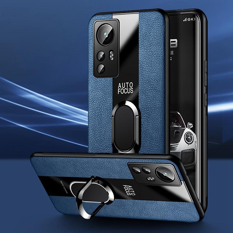 Кожаный чехол с держателем-кольцом для Xiaomi Mi 12 Pro 12X 12S Ultra 12T Pro Чехол Силиконовый чехол для телефона для Poco X3 F5 Pro F3 F4 X4 GT