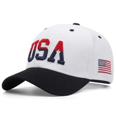 Вышитая бейсболка США, выстиранная, состаренная, кепки с козырьком, регулируемый солнцезащитный козырек, повседневные шляпы для женщин и мужчин