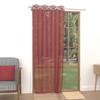 Red Sheer Curtain with Metal Eyelets 135x250 Cm