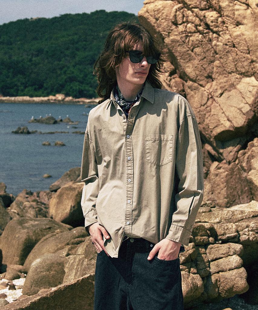 FAKE CAMPER Vintage Pigment Loose Fit Shirt [7 Colors] (Type A)