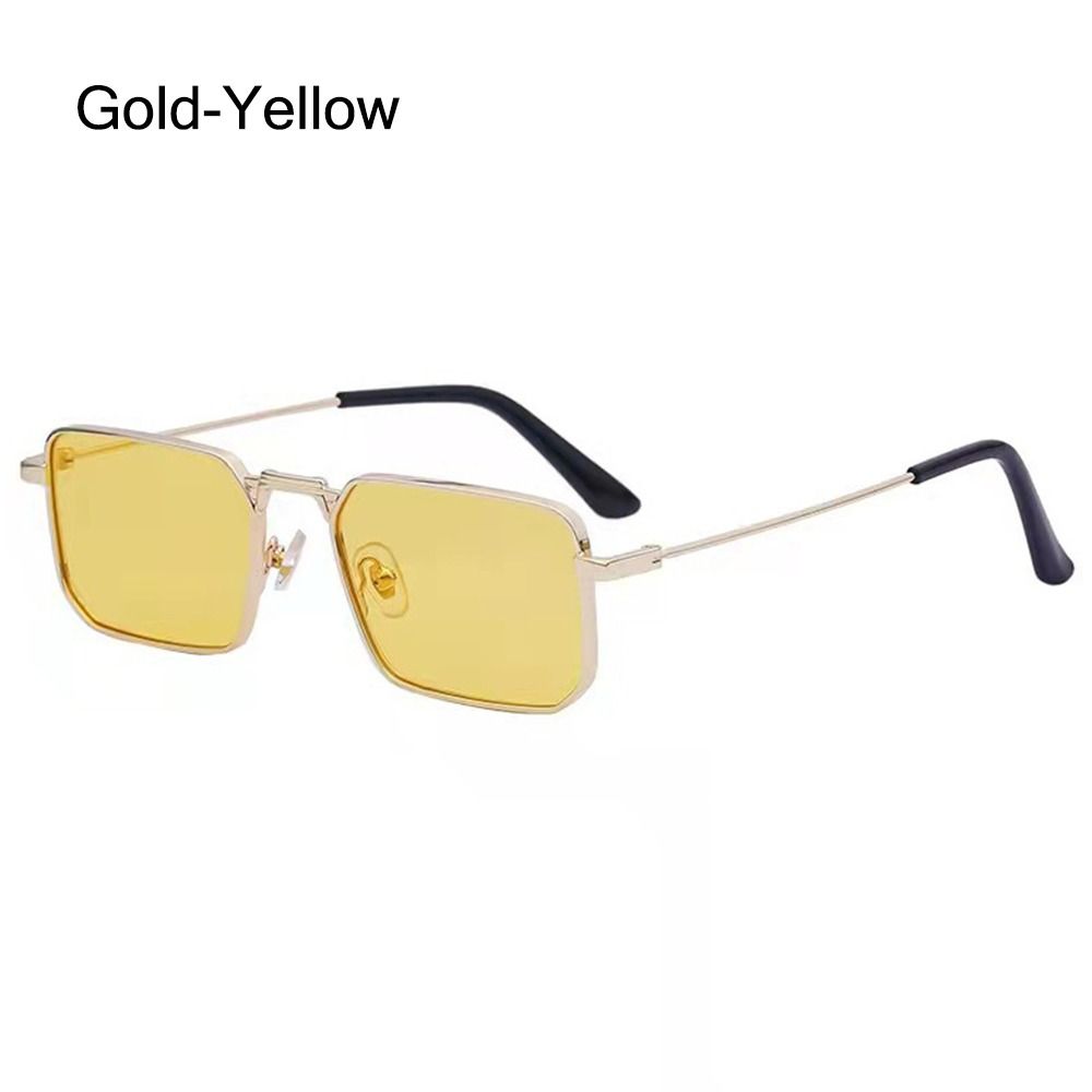 Солнцезащитные очки в металлической оправе прямоугольной формы, оттенки конфетного цвета, модные панк-солнцезащитные очки для женщин и мужчин