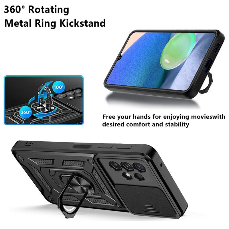 Чехол-слайдер для объектива камеры для Samsung Galaxy A33 A53 A73 A13 A22 A12 S21 S22 Honor 50 Redmi Note 11 10 10C iPhone 13 12 11 Pro Max Ударопрочный бронированный чехол