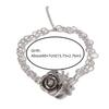Big Exaggerated Flower Necklace Coarse Neck Chain Wedding Metal Rose Necklace  Birthday