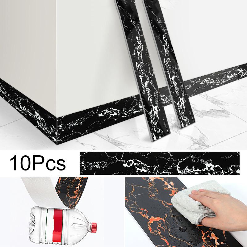 10 шт. Мраморный узор НОВЫЙ Плинтус Бордюр Домашний декор Линия талии Обои Угловая линия для стен Самоклеящаяся Отбивная линия для подоконника
