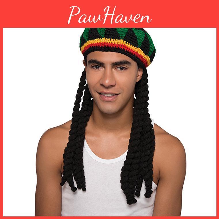 Knitted Dreadlocks Hat Unisex Reggae Hip Hop Style Punk Wig