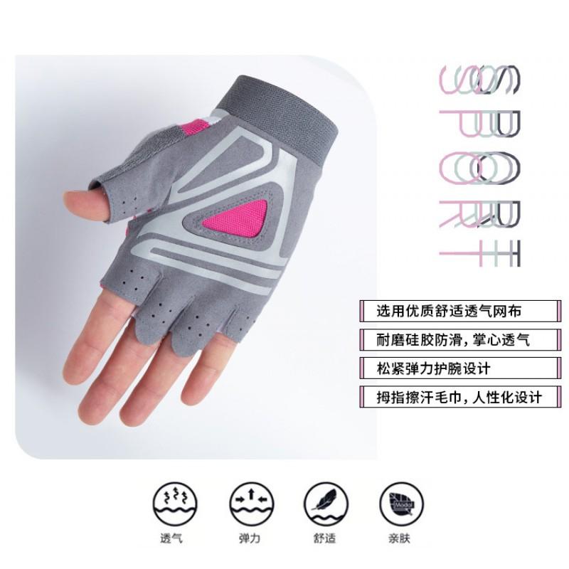 Unisex Half-Finger Gym Cycling Gloves Yoga Workout Riding Anti-Slip Breathable Sun Protection