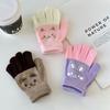Knitted Knitting Mittens Winter Warm Full Finger Gloves  for 4-8 Year Old Baby Boys Girls