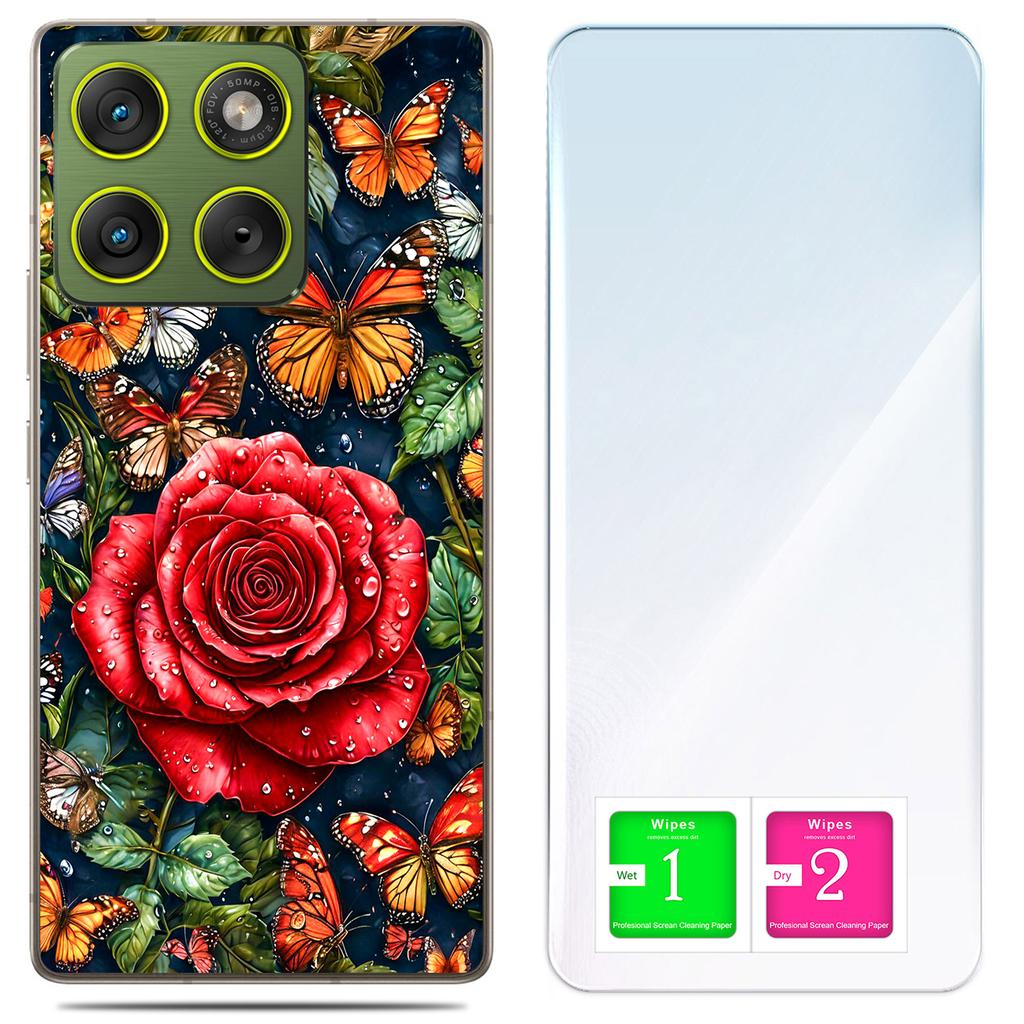 Etui Do Motorola Edge 70 Obudowa Foto Case Plecki Grafika Motyle + Szkło