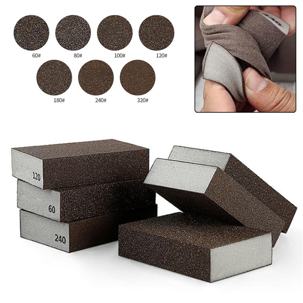 1PC Sanding Sponge Blocks Grit 60-320# Wall Grinding Sponge Sand Block Sandpaper Polished Sand Brick Kitchen Cleaner