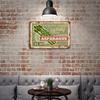 1 Pack Rustic Industrial Metal Wall Plate, Aged Printing, Suitable for Bar Café Garage Kitchen Living Room or Office Decoration