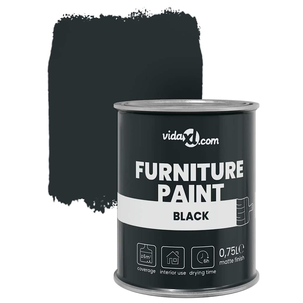 Furniture Paint Black 0.75 L Wall Texture