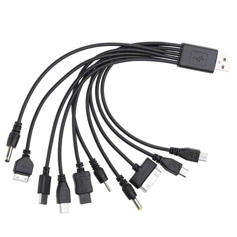 20СМ 10 в 1 USB Кабель для зарядки телефона USB на Мульти-разъем Кабель для зарядки телефона USB-кабель зарядного устройства Универсальный
