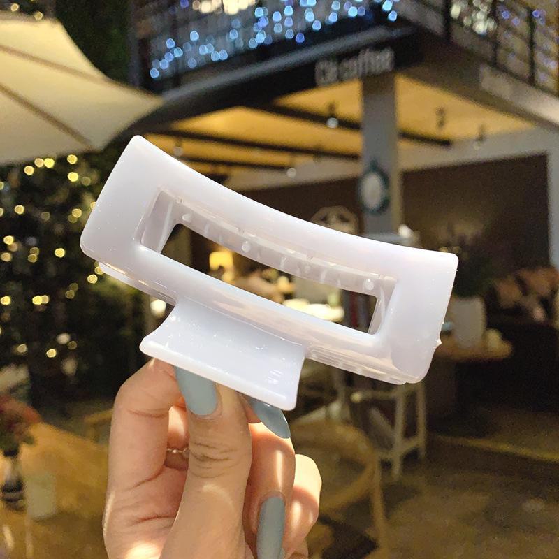 Корейская квадратная заколка для волос «Акула»: Элегантная, простая, крупная заколка для волос для женщин. Отлично подходит для придания объема головному убору на затылке.