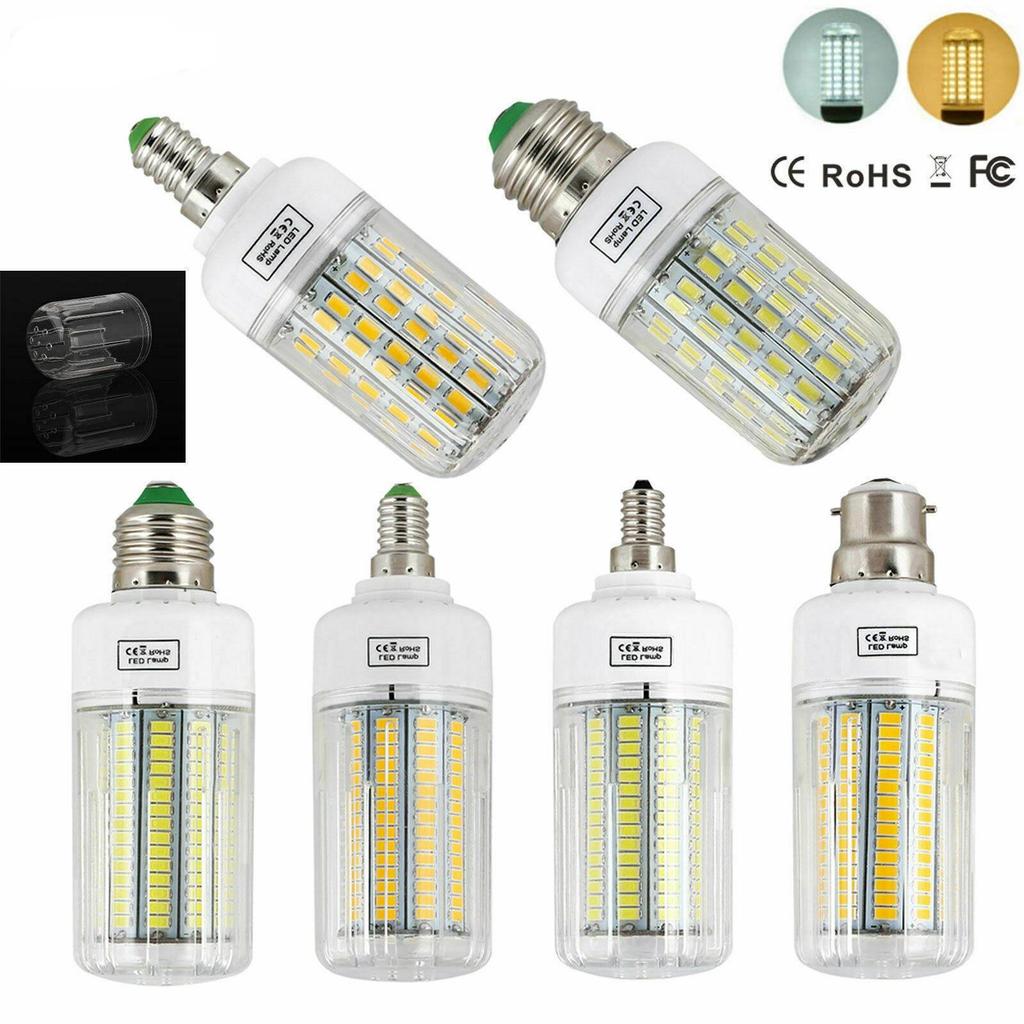 Светодиодная кукурузная лампа E27 AC110V 5730 SMD, от 24 до 165 светодиодов, прожектор для внутреннего освещения