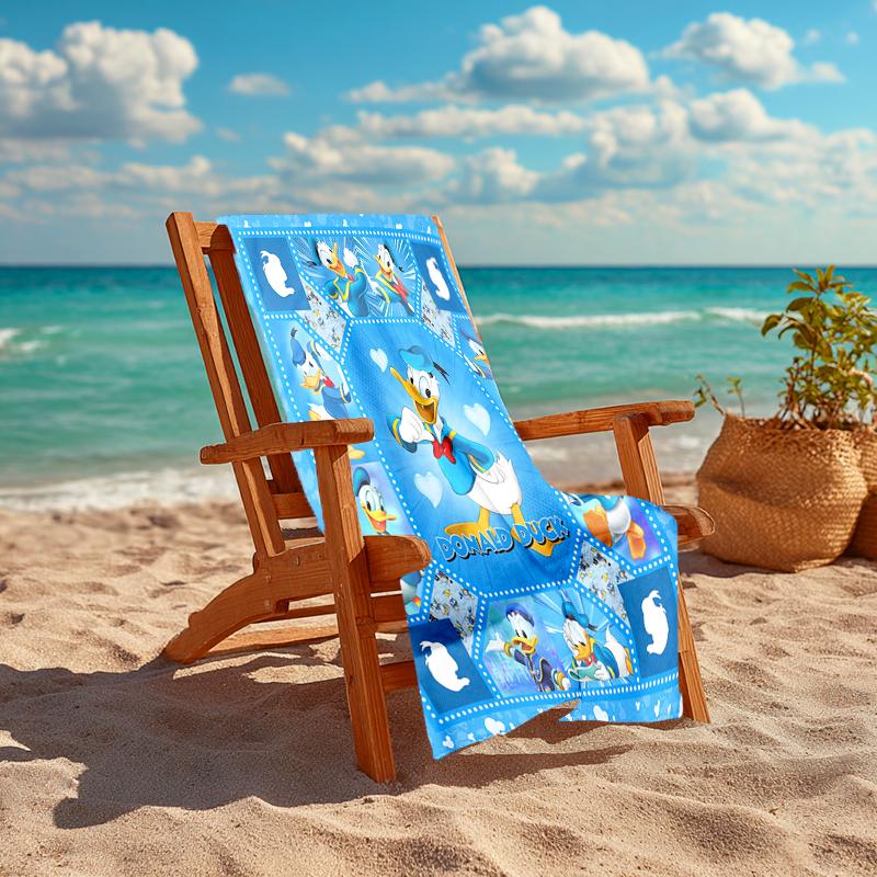 1Pc Donald Duck Adventures Beach Towel, Quick Dry, Multi-Use for Beach Pool Gym Yoga Home Travel, Christmas, Halloween, Xmas Gift S929166