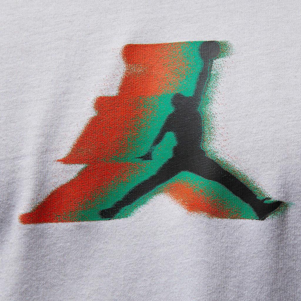Jordan Character Print Crew Neck Long Sleeve Sport Tee Men Tops White FB7455-100
