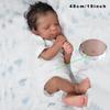 BZDOLL 19 дюймов 48 см Кукла-реборн для новорожденной девочки из мягкого винила во всем теле, игрушка для купания с черной кожей, милый подарок на день рождения для детей