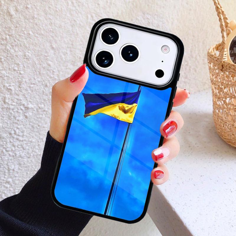 Чехол для телефона с флагом Украины в форме сердца для iPhone 17 Air 16 15 14 13 12 11 Pro Max Plus