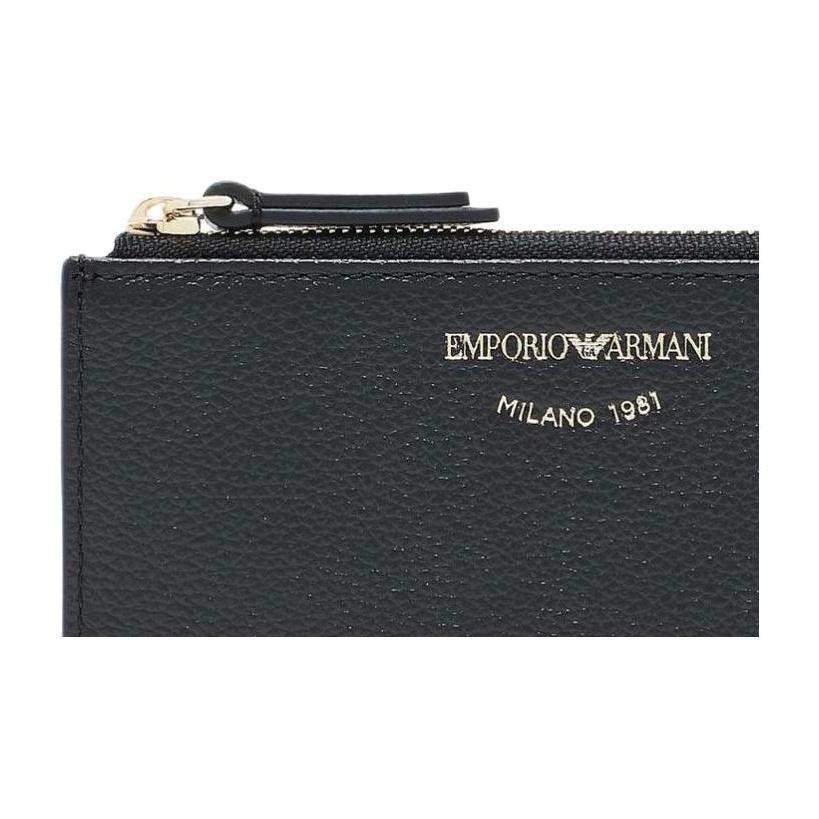 Emporio Armani Flat Horizontal Multi-Layer Card Holder Women Wallets Black EW003035AF19568UC-001
