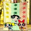 1pc Powerpuff6 Theme Blanket - Digital Print, Polyester, Cozy for All Seasons, Perfect for Outdoor, and Travel