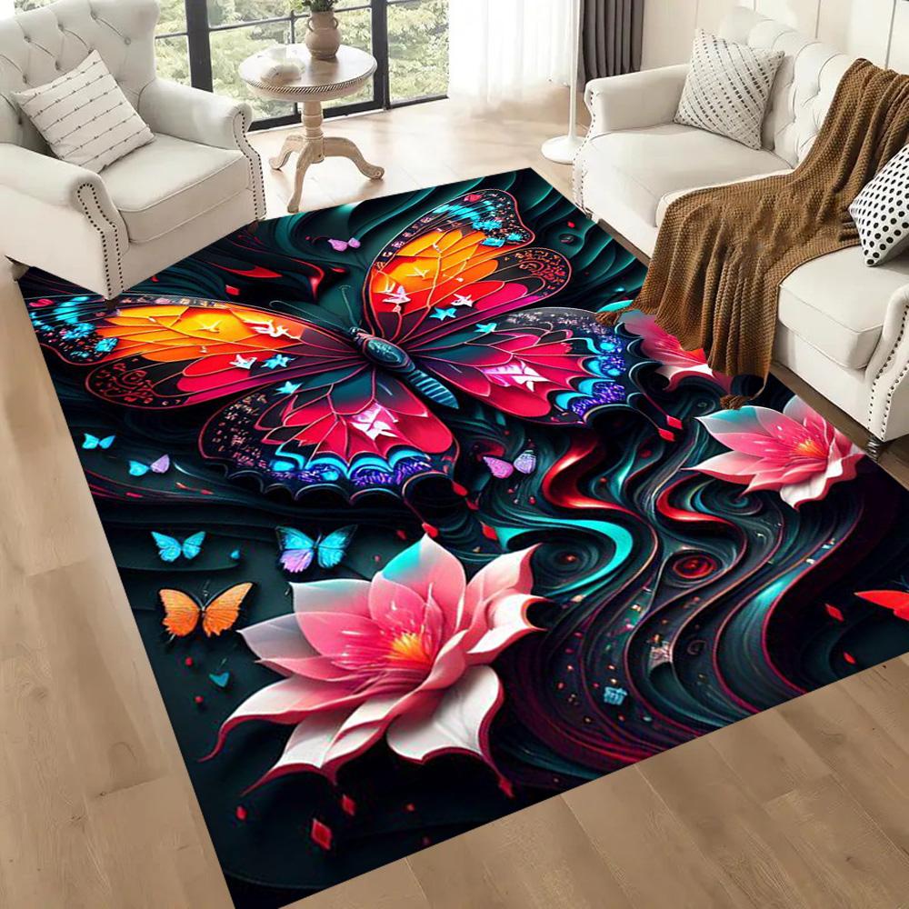 Butterfly Dream Catcher Floor Mat Design for Dining Room Balcony Entryway Dormitory Anti-slip Rug Office home decor Wedding Party Gift
