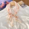 Spring and Summer New Chiffon Silk Scarf Women's Mulberry Silk Square Scarf Thin Breathable Small Silk Scarf Versatile Scarf