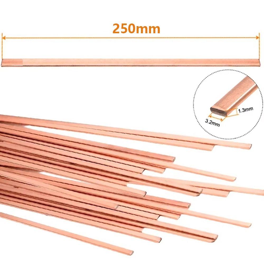 4Pcs Flat Flat Copper Electrode for Mechanical Repair and Refrigeration Equipment