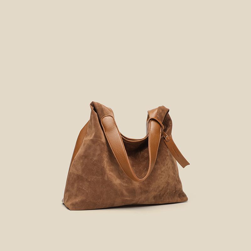 Большая вместительная сумка, замшевая сумка на плечо, популярная сумка-ведро для поездок на работу, сумка через плечо с широким ремнем