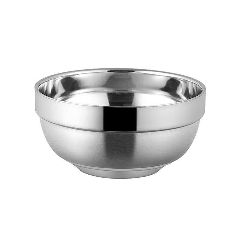 JingJingRS 304 Stainless Steel Double-Layer Insulated Dining Bowl