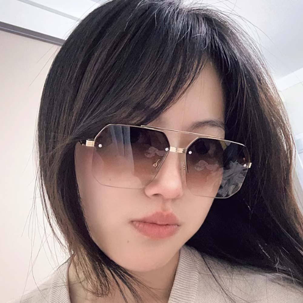 UV400 Women HD Sunglasses Classic Anti-UV Glasses Catwalk Men Zinc Zinc Alloy Sunnies Gift