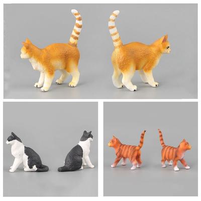 1 шт. Украшение для бонсай Декор для дома Пластиковая фигурка кошки Мини-модель питомца Имитация животного Миниатюрная кошка