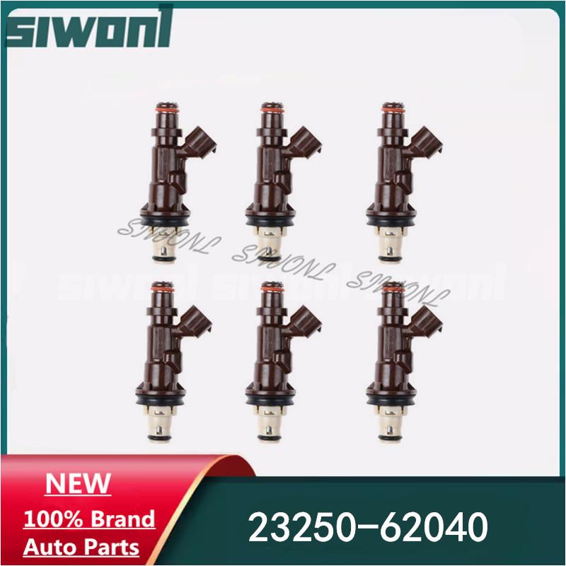 1 & 6Pcs Fuel Injectors Nozzle 23250-62040 for Toyota Tacoma Tundra 4Runner 3.4L HILUX SURF LAND CRUISER PRADO 99-04 23209-62040