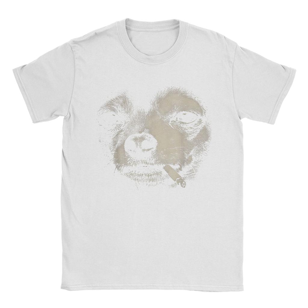 Dog Smoking Cigarette Funny Chihuahua Meme TShirt Summer Popular T Shirts Male Cotton Oversized Tees Short Sleeve Funny Tops