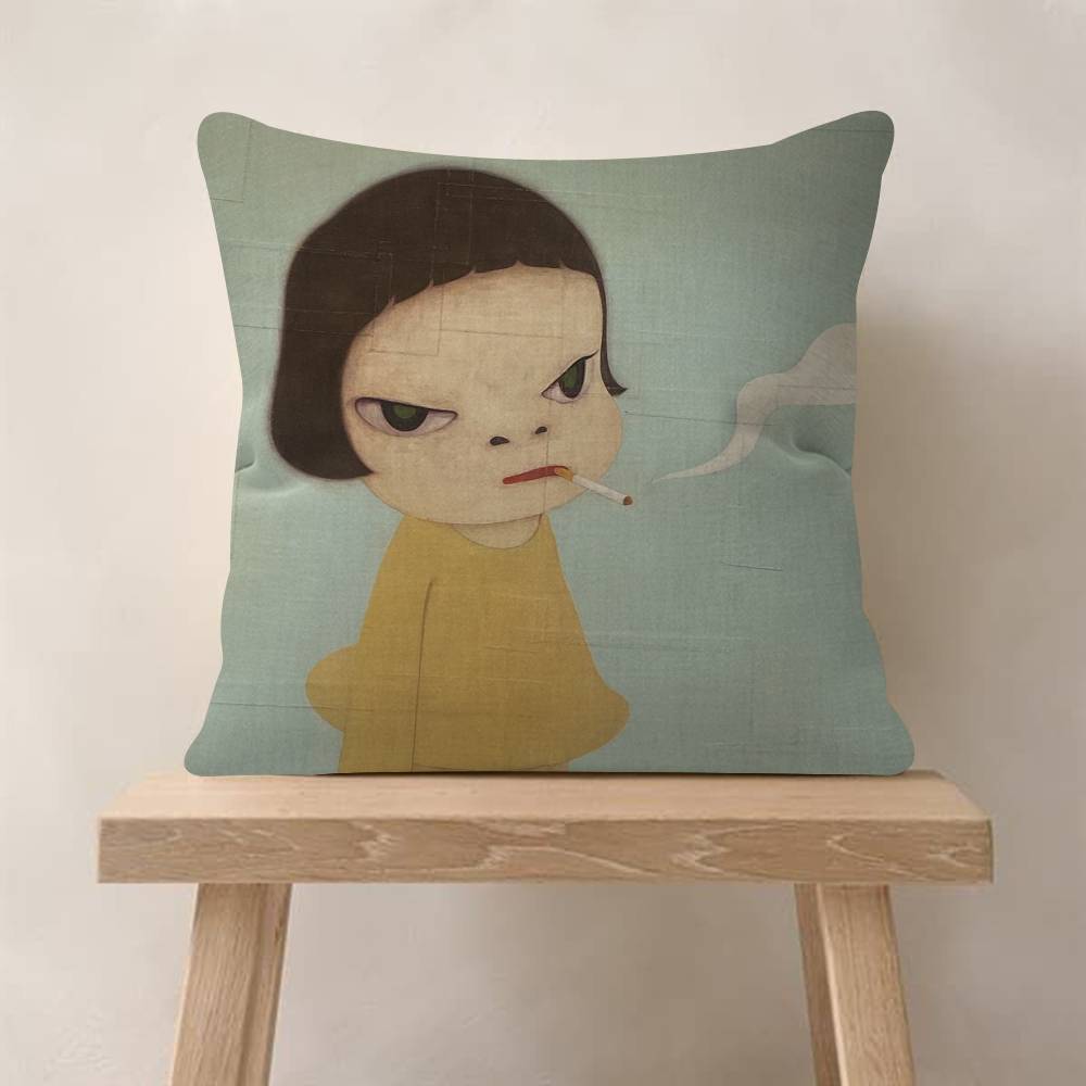 Art YYoshitomos cool Nara Pillow Gifts Home Office Furnishings Bedroom Sofa Car Cushion Cover case 45x45cm