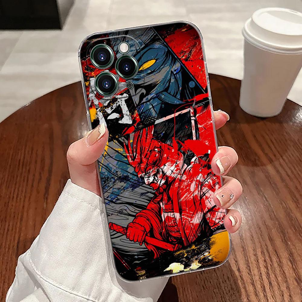 Японское искусство Самурай Ниндзя Прозрачный Чехол Для Apple iPhone 17 16 15 14 13 12 11 Pro Max Plus 16E 17Air 17Pro Чехол для Телефона Funda